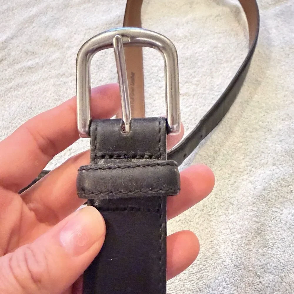 L.L. Bean Genuine Black Leather Belt 40 1